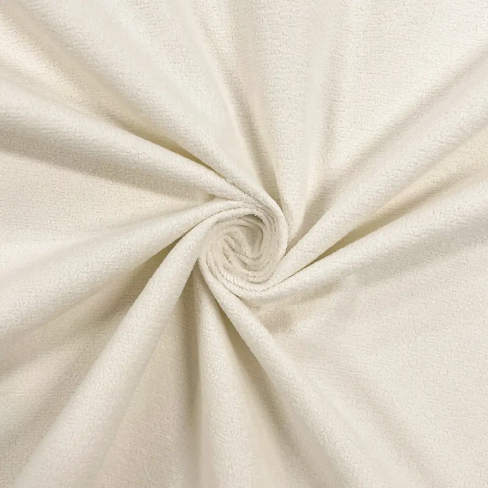 Pelúcia Boucle para Artesanato 100% Poliéster 1,42m Largura - Off white
