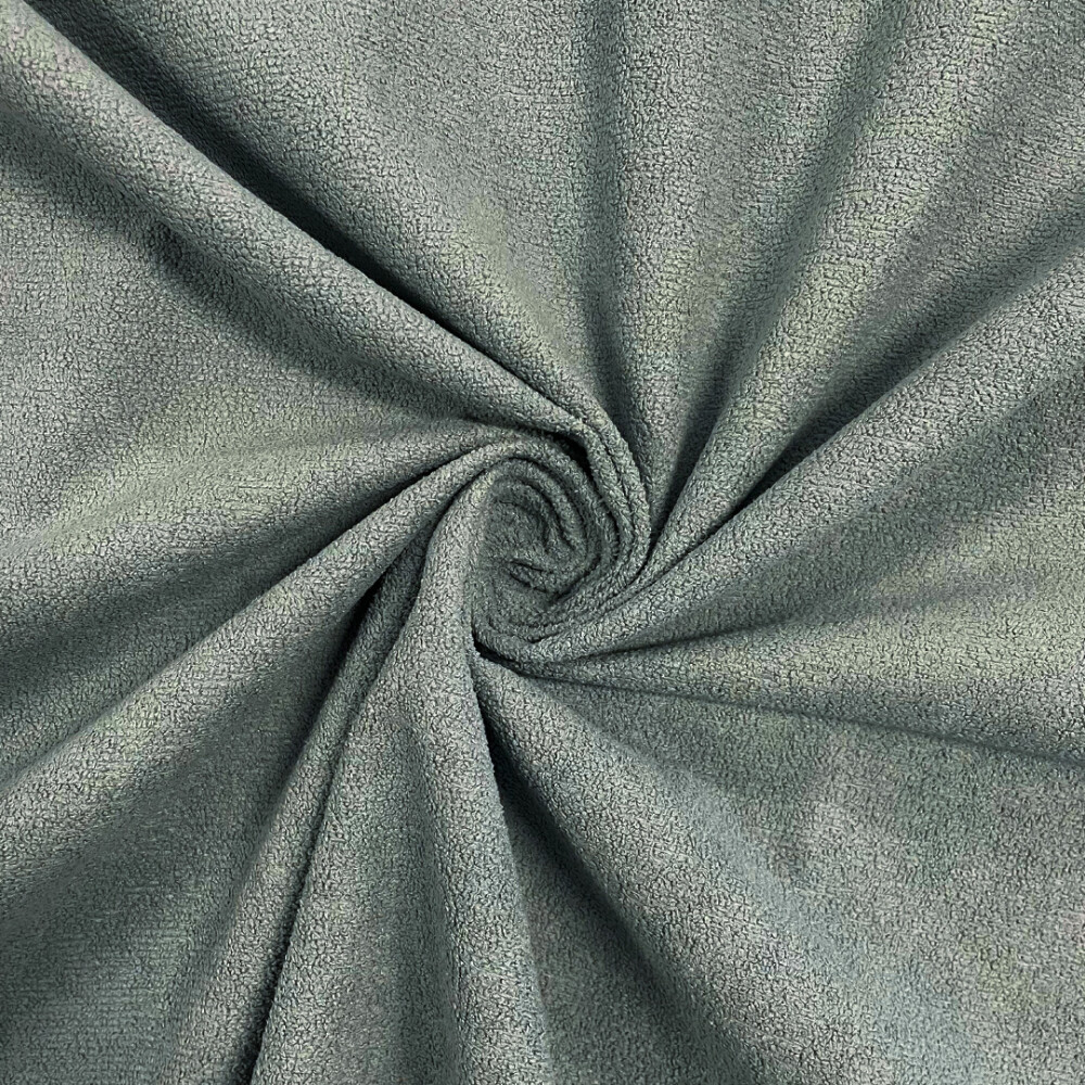 Pelúcia Boucle para Artesanato 100% Poliéster 1,42m Largura - Verde acinzentado