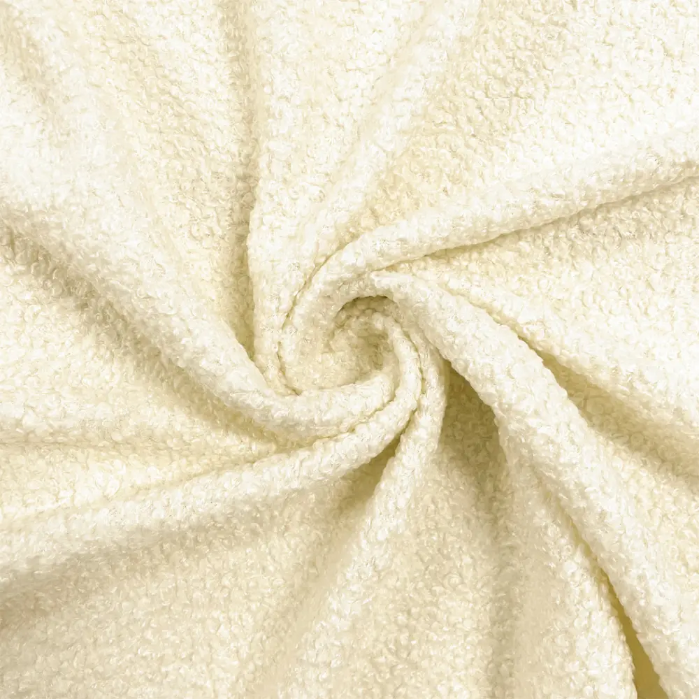 Pelúcia Manta Teddy Mini Sherpa Crespinha 100% Poliéster 1,50m Largura - Off white