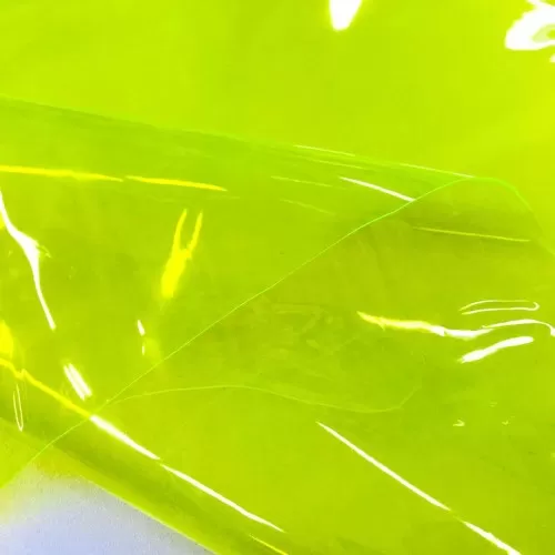 Plástico Cristal Colorido 0.40 - 100% PVC - Larg. 1,40M - Amarelo neon