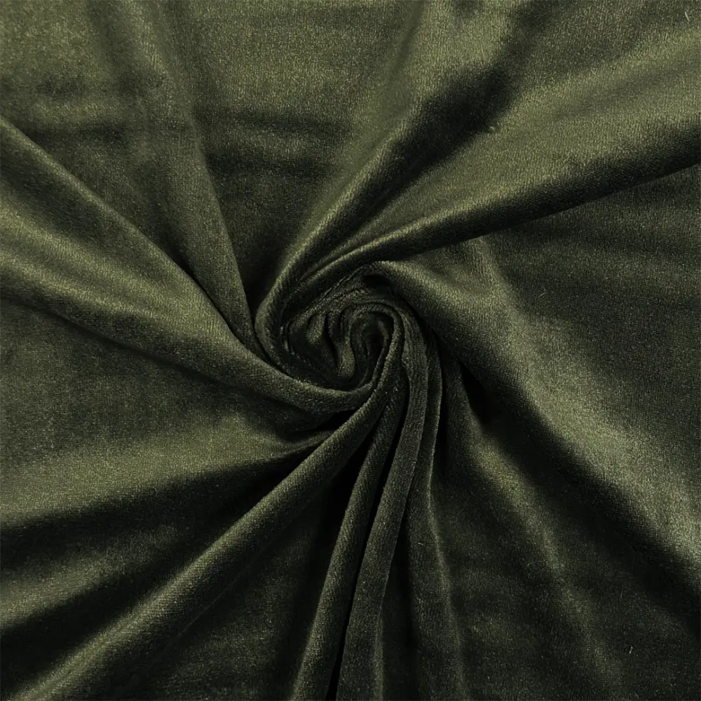 Plush Liso 100% Poliéster 1,60m Largura - Verde musgo