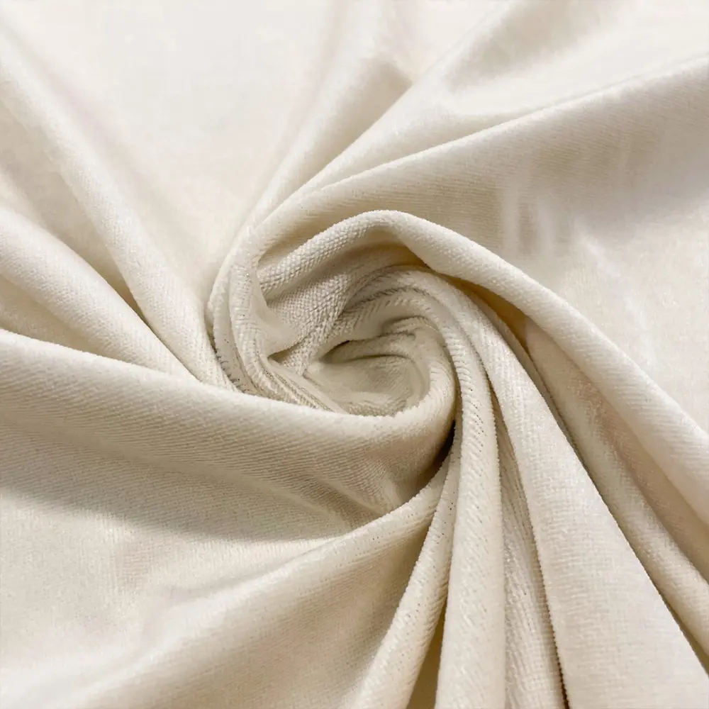 Plush Liso 100% Poliéster 1,60m Largura - Pérola