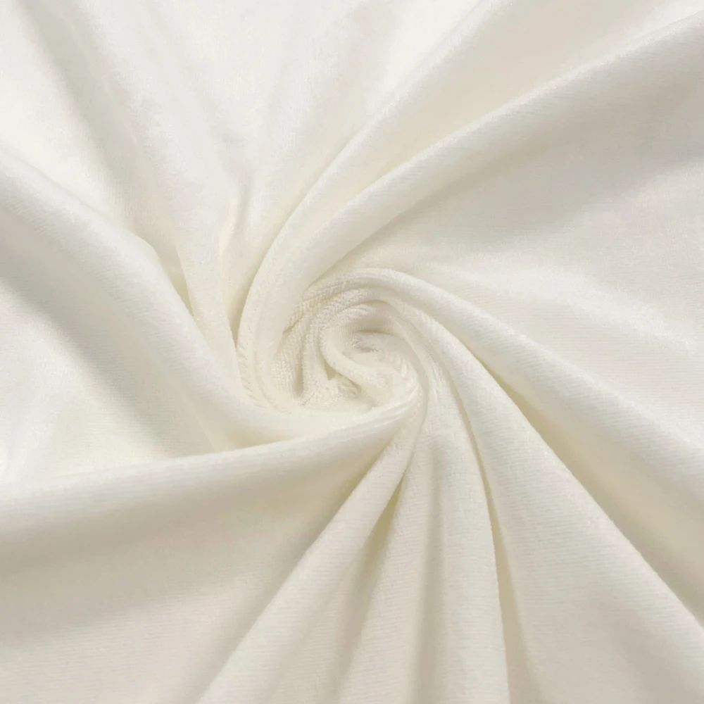 Plush Liso 100% Poliéster 1,60m Largura - Off white