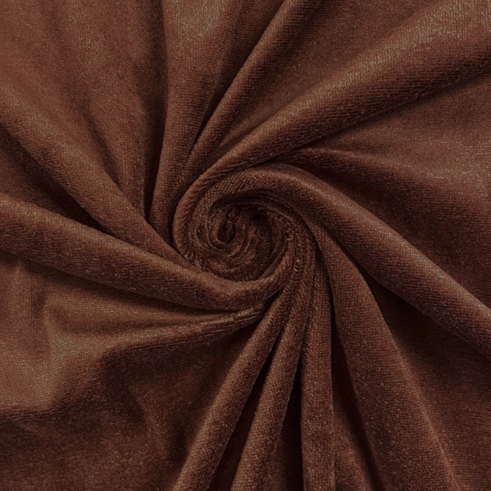 Plush Liso 100% Poliéster 1,60m Largura - Marrom chocolate