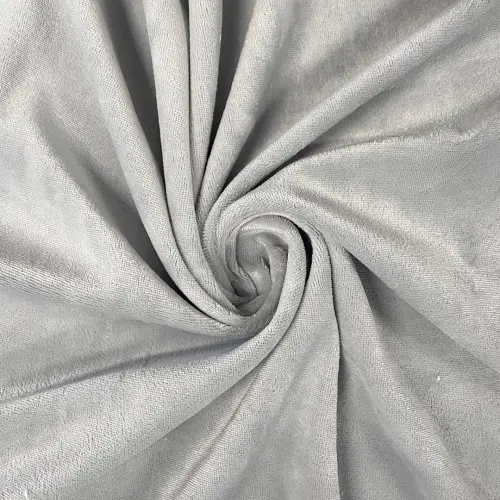 Plush Liso 100% Poliéster 1,60m Largura - Cinza claro
