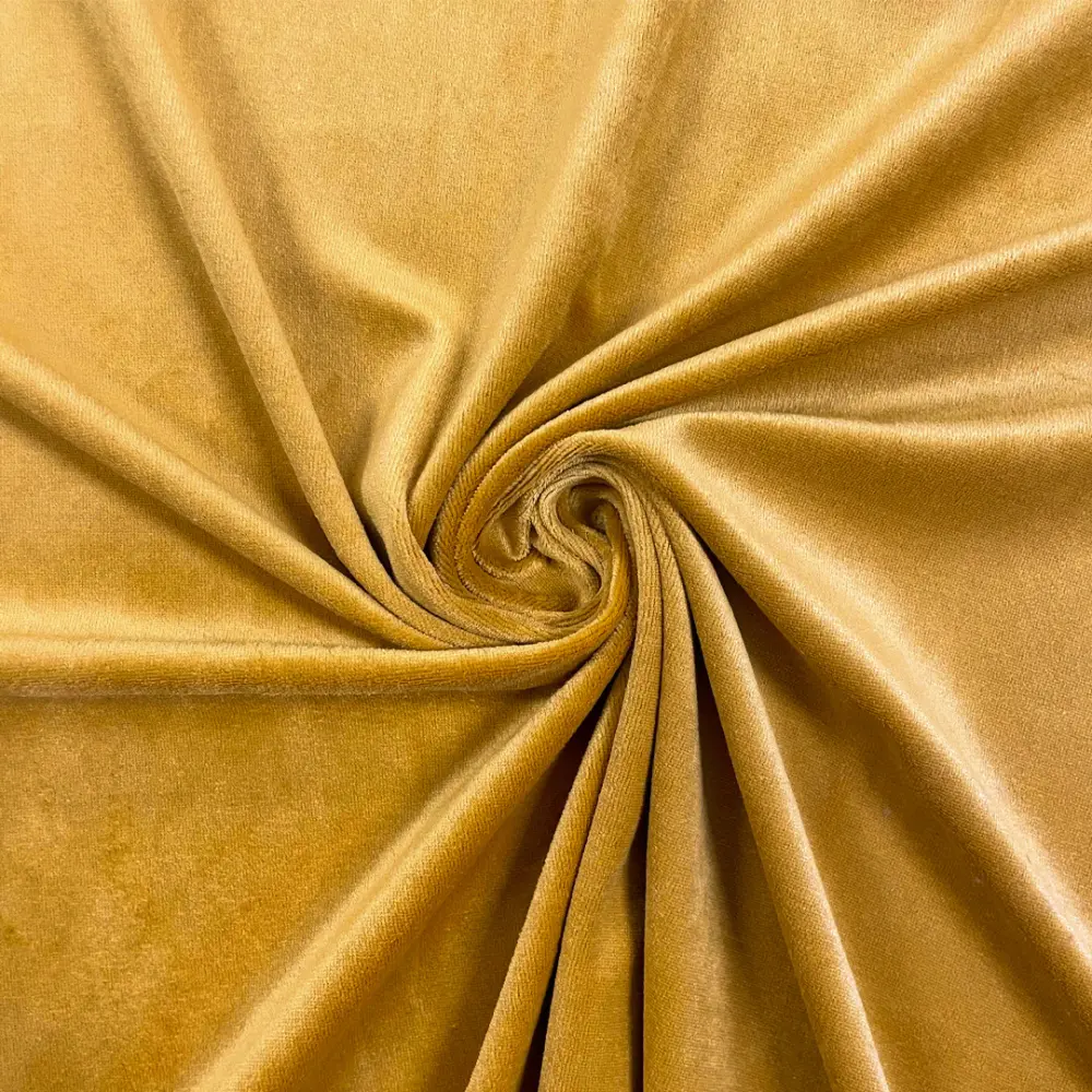 Plush Liso 100% Poliéster 1,60m Largura - Dourado