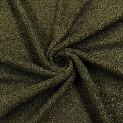 PROMOCIONAL Pelúcia Manta Teddy Mini Sherpa Crespinha 100% Poliéster 1,50m Largura - Verde oliva