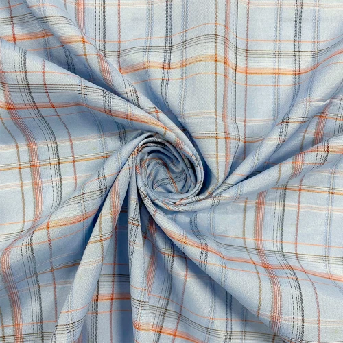 PROMOCIONAL Tricoline Mistra Xadrez 1,60m largura 55% Poliester 45% Algodão - Azul