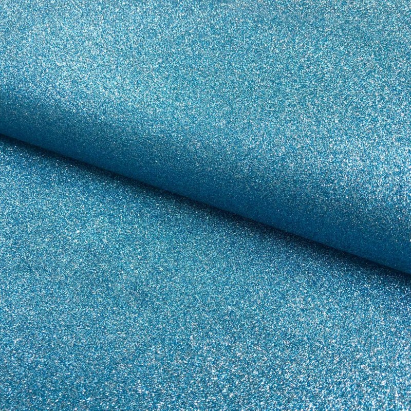 PVC Glitter - 1,40m largura - Azul bebê