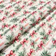 Sarja Impermeável Exclusiva Coleção Natal Laços Aquarelados 100% Algodão 1,50m Largura - Variante 1