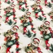 Sarja Impermeável Exclusiva Coleção Natal Papai Noel Vintage 100% Algodão 1,50m Largura - Noel