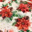Sarja Impermeável Exclusiva JLM Natal Flor com Cardeal 100% Algodão - Variante 1 Sarja Impermeável Exclusiva JLM Natal Flor com Cardeal 100% Algodão - Variante 1