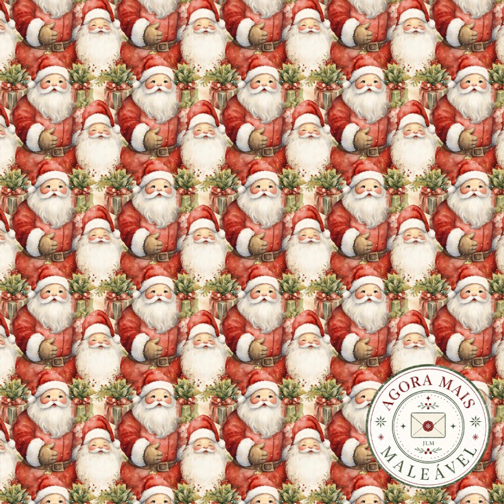 Sarja Impermeável Exclusiva JLM Natal Noel Sobreposto 100% Algodão - Variante 1
