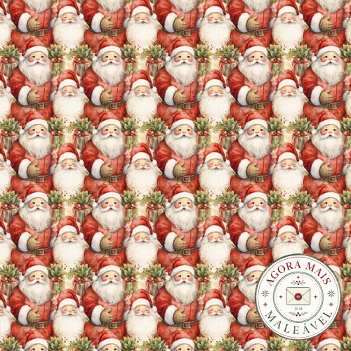 Sarja Impermeável Exclusiva JLM Natal Noel Sobreposto 100% Algodão - Variante 1