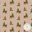 Sarja Impermeável Exclusiva JLM Natal Teddy Bear 100% Algodão - Variante 1 Sarja Impermeável Exclusiva JLM Natal Teddy Bear 100% Algodão - Variante 1