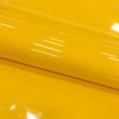 Sintético Verniz Espessura 0.35mm Fundo Malha de Poliéster 1,40m Largura - Amarelo