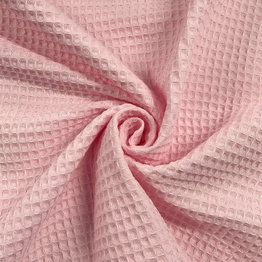 Tecido Favo Quadriculado - 100% Algodão 1,60 Largura - Rosa bebê