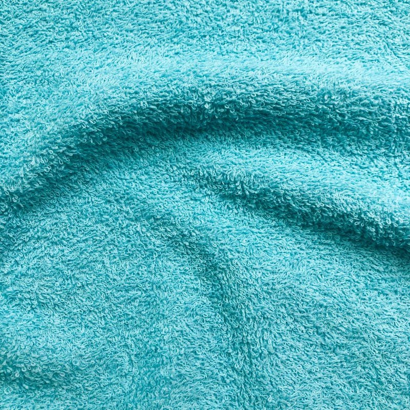 Tecido Felpa Atoalhado (Toalha) - 100% Algodão - 1,40m Largura - Azul celeste
