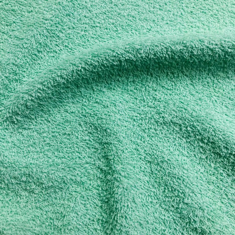 Tecido Felpa Atoalhado (Toalha) - 100% Algodão - 1,40m Largura - Verde bebê