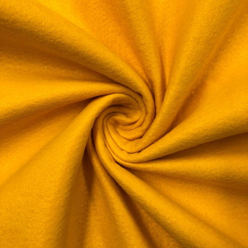 Tecido Feltro Liso Santa Fé - 100% Poliéster - 1,40m largura - Amarelo canário