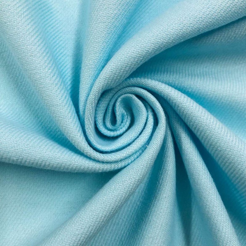 Tecido Flanela Cueiro Lisa - 100% Algodão - Azul turquesa