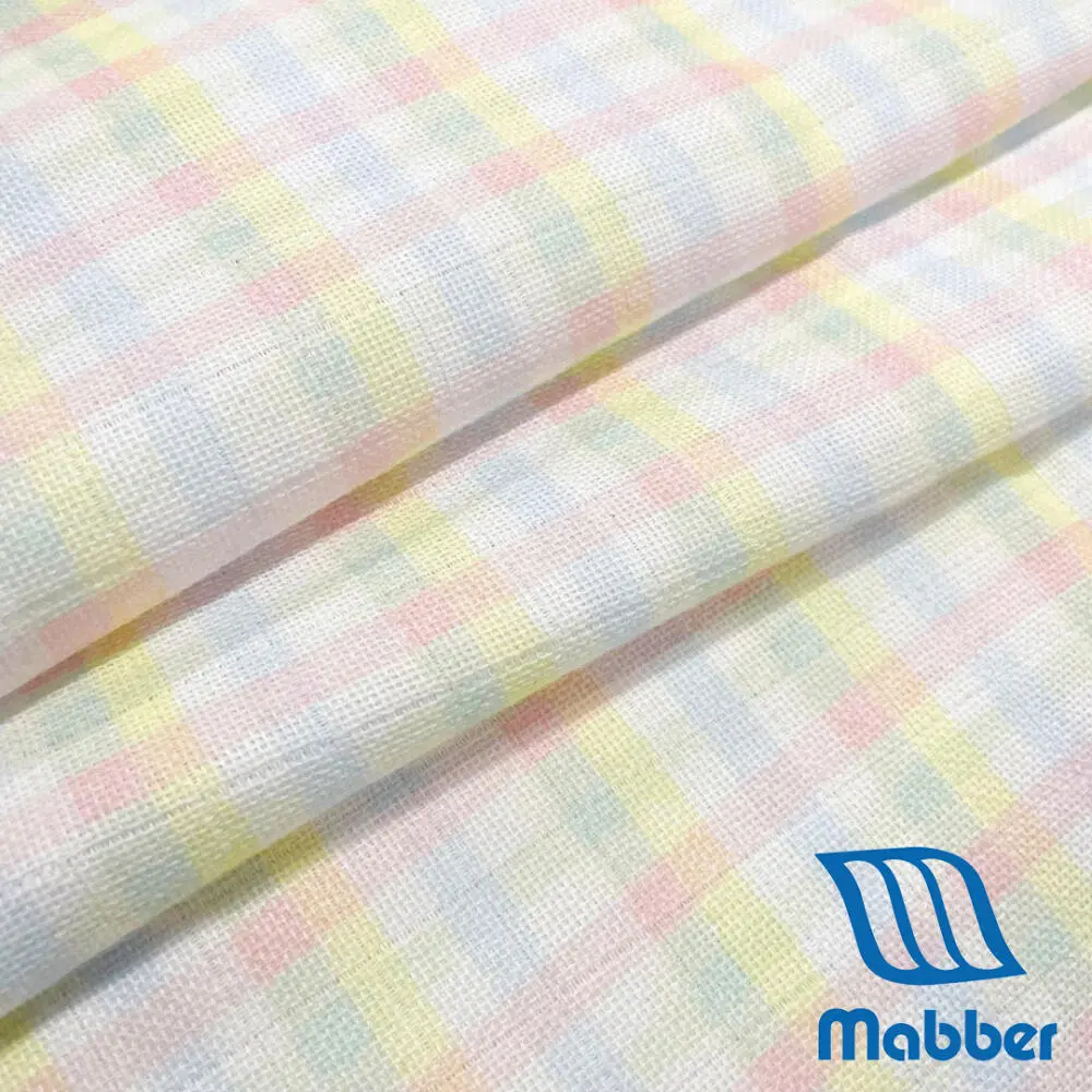Tecido Fralda Mabber Estampada Coleção Bee Meninas 100% Algodão 0,80m largura - Xadrez candy