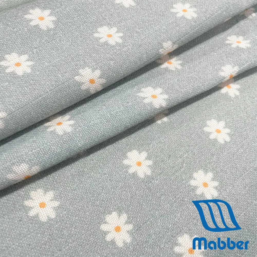 Tecido Fralda Mabber Estampada Coleção Boho Fendi 100% Algodão 0,80m largura - Margaridas
