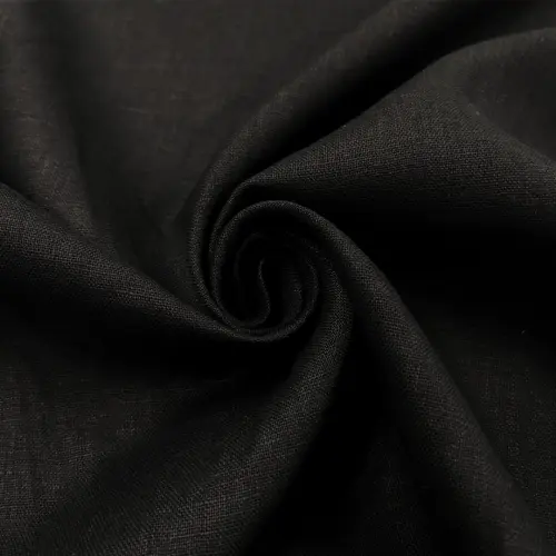Tecido Linho Puro 100% Linho com 1,40m Largura - Preto
