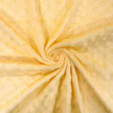Tecido Manta Fleece Pipoquinha Bolha Revelo Poá 100% Poliéster 1,60m Largura - Amarelo