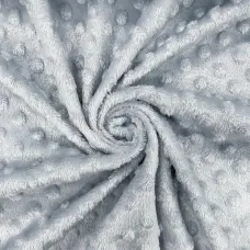 Tecido Manta Fleece Pipoquinha Bolha Revelo Poá 100% Poliéster 1,60m Largura - Cinza claro