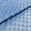 Tecido Manta Fleece Pipoquinha Bolha Revelo Poá 100% Poliéster 1,60m Largura - Azul bebê