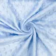 Tecido Manta Fleece Pipoquinha Bolha Revelo Poá 100% Poliéster 1,60m Largura - Azul bebê