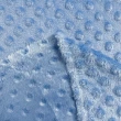 Tecido Manta Fleece Pipoquinha Bolha Revelo Poá 100% Poliéster 1,60m Largura - Azul bebê