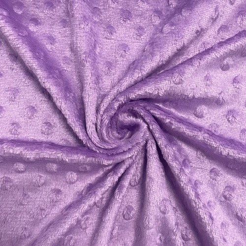 Tecido Manta Fleece Pipoquinha Bolha Revelo Poá 100% Poliéster 1,60m Largura - Lilás