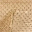 Tecido Manta Fleece Pipoquinha Bolha Revelo Poá 100% Poliéster 1,60m Largura - Bege