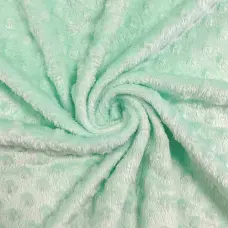 Tecido Manta Fleece Pipoquinha Bolha Revelo Poá 100% Poliéster 1,60m Largura - Verde bebê