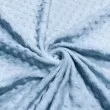 Tecido Manta Fleece Pipoquinha Bolha Revelo Poá 100% Poliéster 1,60m Largura - Azul bebê