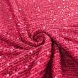 Tecido Paetê Bordado 98% Poliéster 2% Elastano 1,30m Largura - Pink