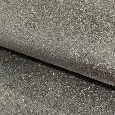Tecido Sintético PVC Glitter 100% Poliéster 1,40m Largura - Chumbo