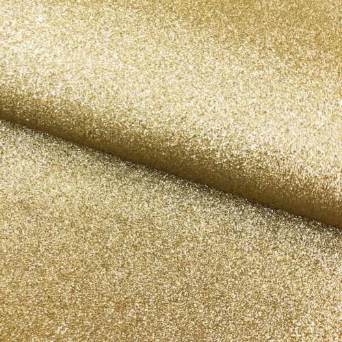 Tecido Sintético PVC Glitter 100% Poliéster 1,40m Largura - Dourado