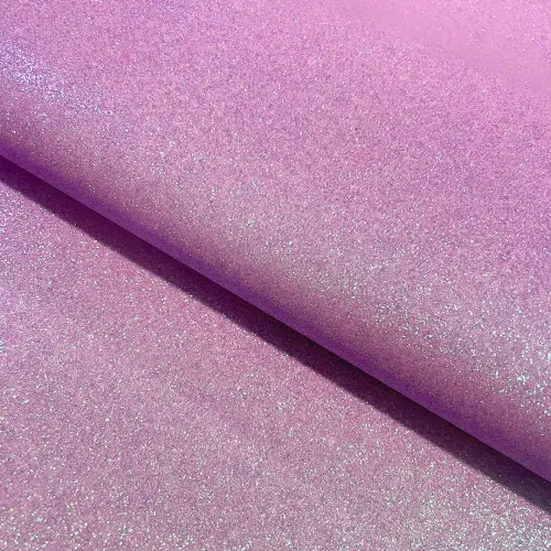 Tecido Sintético PVC Glitter 100% Poliéster 1,40m Largura - Multicolor (lilas)