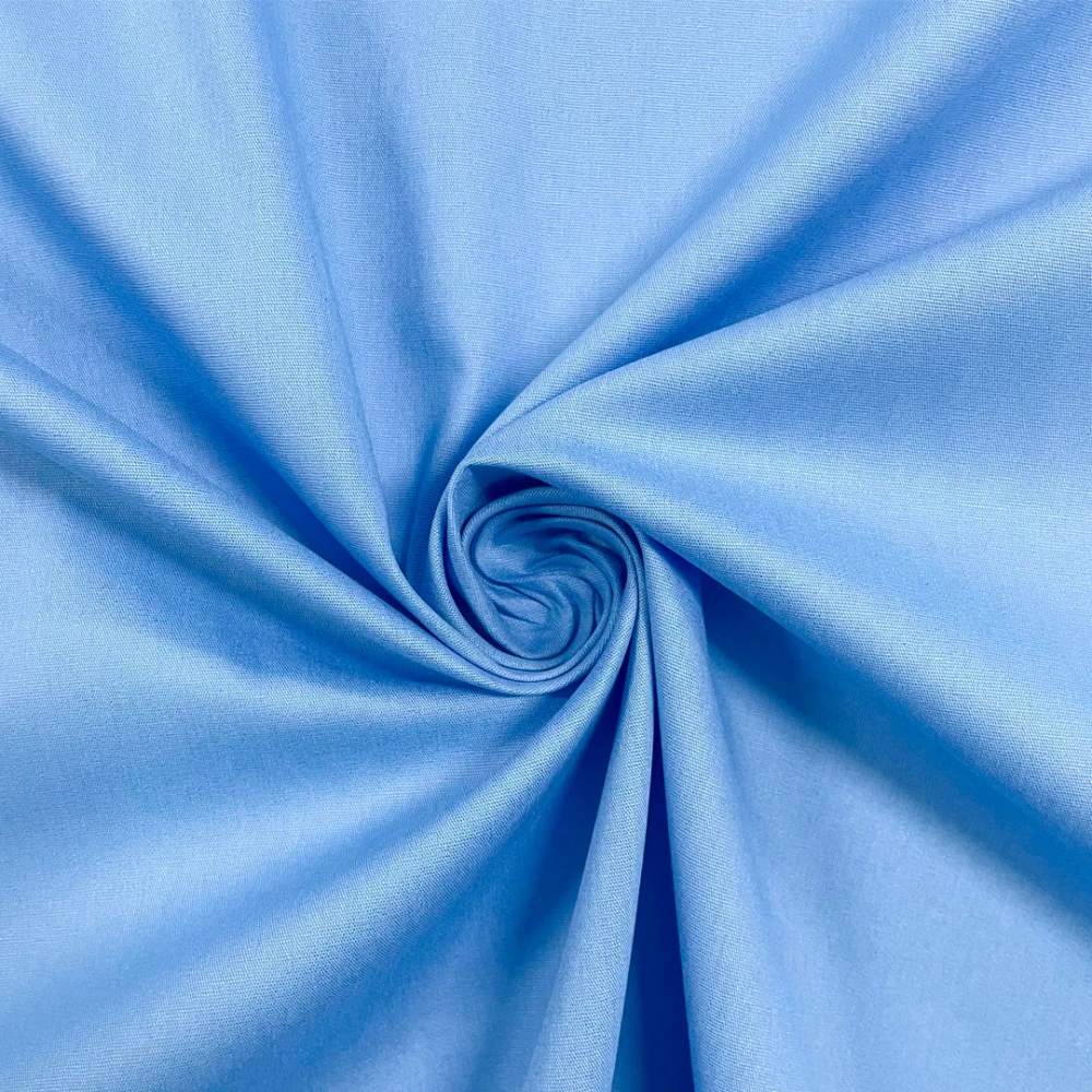 Tecido Tricoline Lisa 100% Algodão 1,50m largura - Azul royal claro