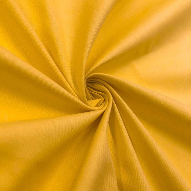 Tecido Tricoline Lisa - 100% Algodão - 1,50m largura - Amarelo