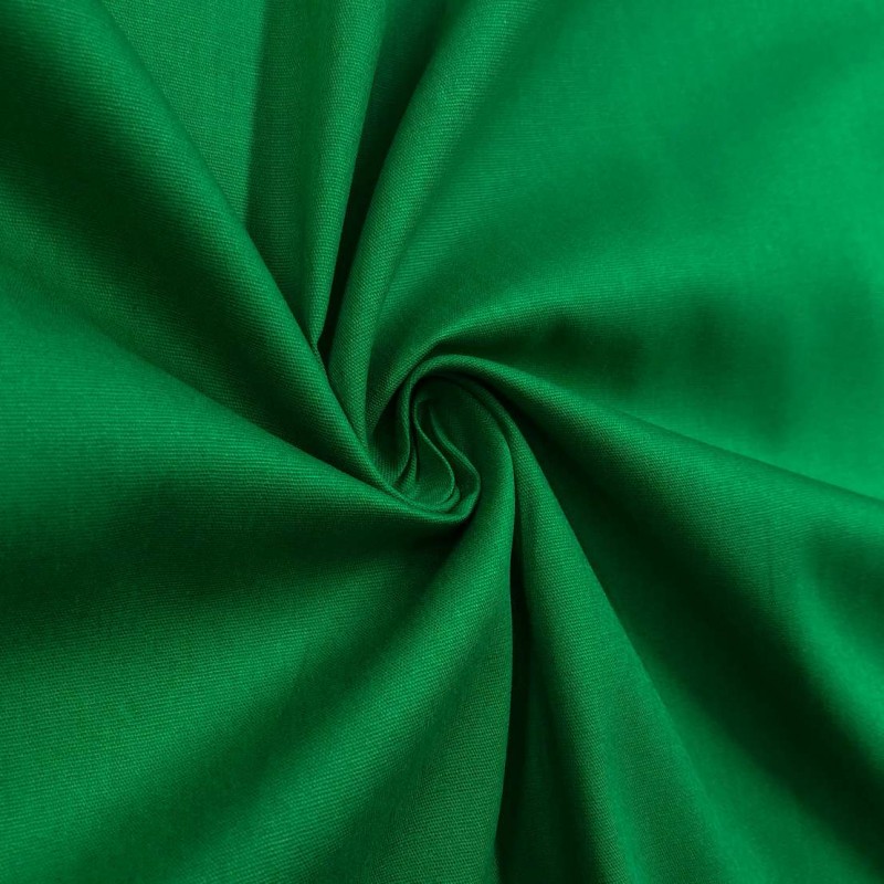 Tecido Tricoline Lisa - 100% Algodão - 1,50m largura - Verde bandeira