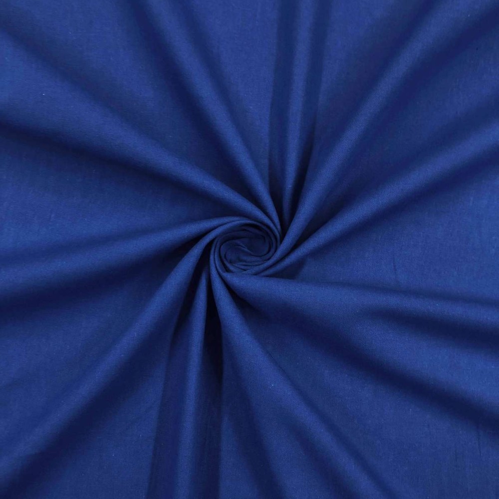 Tecido Tricoline Lisa Promocional 100% Algodão 1,45m largura - Azul royal