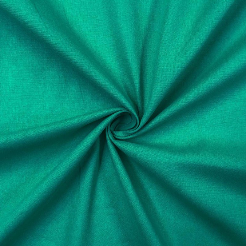 Tecido Tricoline Lisa Promocional - 100% Algodão - 1,50m largura - Verde esmeralda