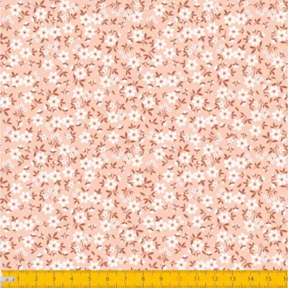 Tecido Tricoline - Mini Ramos - 100% Algodão - 1,50m largura - Variante 1