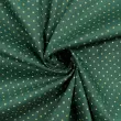 Tecido Tricoline Natal Poá com Glitter Dourado 100% Algodão 1,50m largura - Verde natal