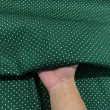 Tecido Tricoline Natal Poá com Glitter Dourado 100% Algodão 1,50m largura - Verde natal