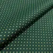 Tecido Tricoline Natal Poá com Glitter Dourado 100% Algodão 1,50m largura - Verde natal